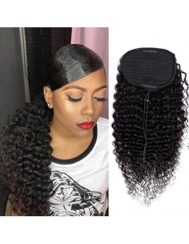 Zwarte paardenstaart paardenstaart met Remy Hair Deep Wave Cord Vous souhaitez 