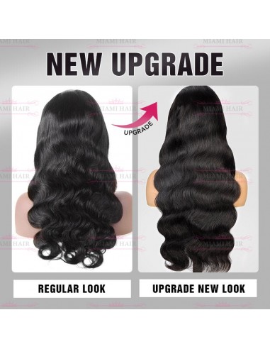 Koerpruiken 13x4 lichaamsgolf met bijna dubbel getrokken effect en maximaal Remy Hair Volume Paris Déstockage Promo