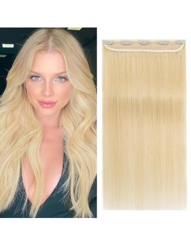 Rechte blonde clip extensie platinum mono max volumestip l'achat 