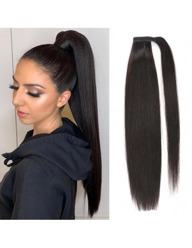 Hufeisenponytail Black Ribbon Remy Haare gerade vente chaude votre 