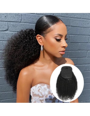 Schwarzer Pferdeschwanz Pferdeschwanz zum Remy Hair Afro Curly Kabel outlet