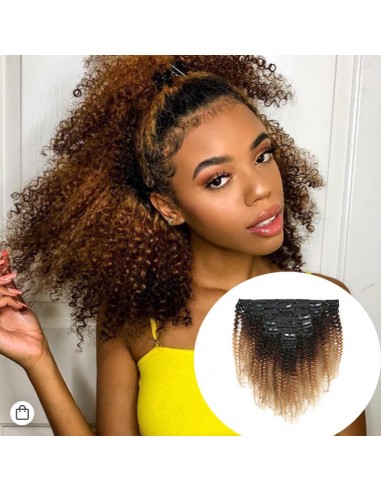 Kit -Erweiterungen mit afro lockigen blonden Schokoladenclips 120 Gr braunen Schatten 2024