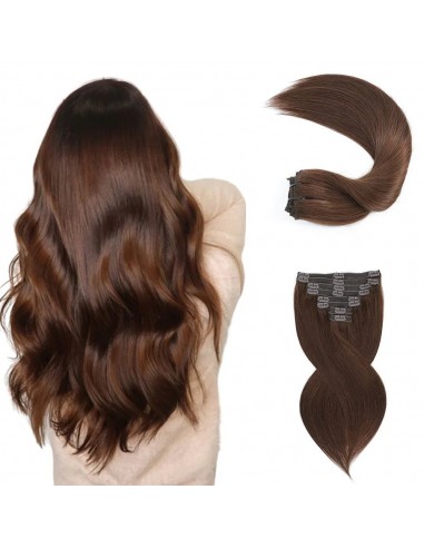 120 g Straight Chocolate Clip Extensions Kit, 4 les muscles